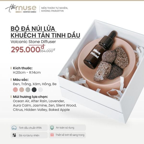 Bộ đá núi lửa khuếch tán tinh dầu