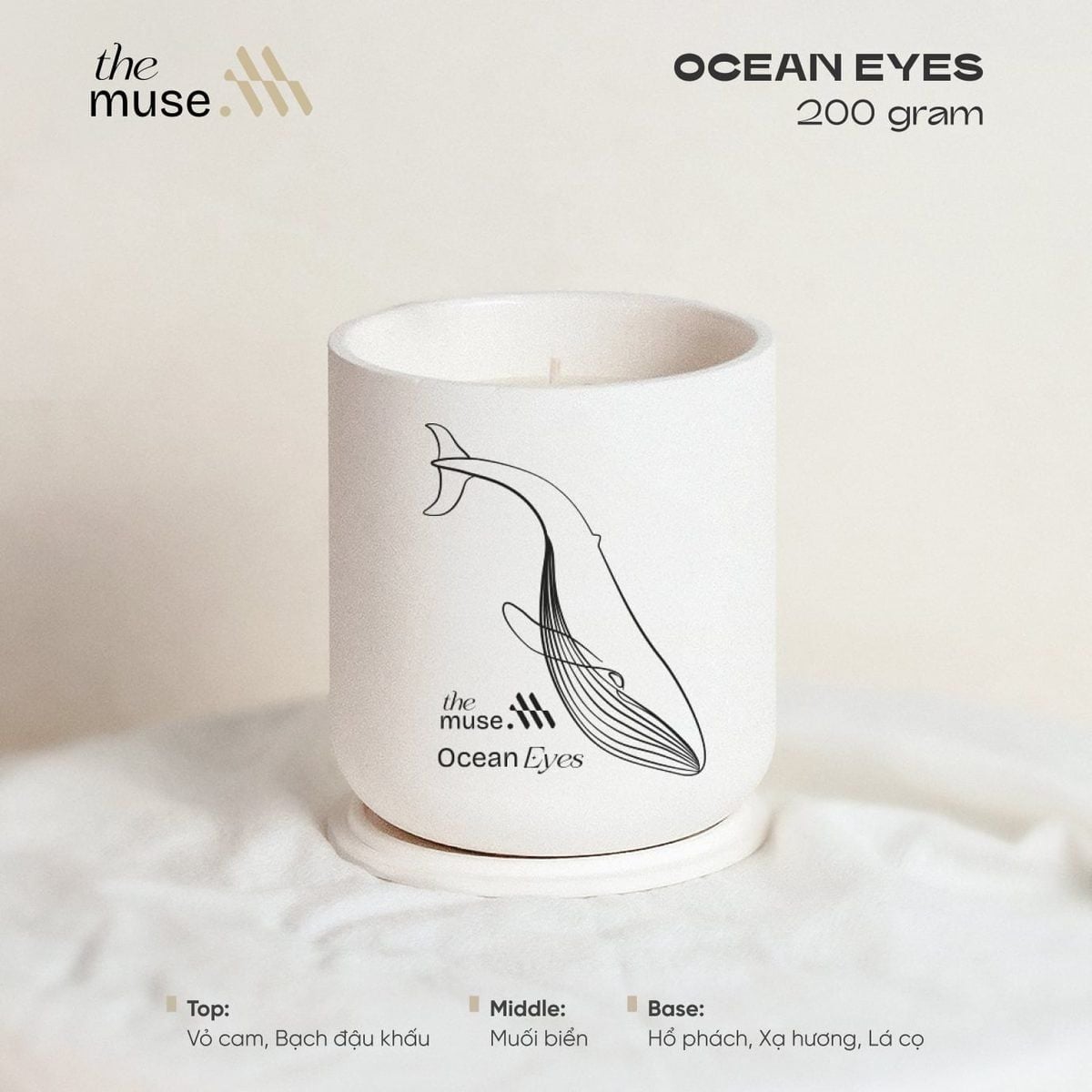 Nến thơm The Muse - Ocean Eyes - Hương Biển
