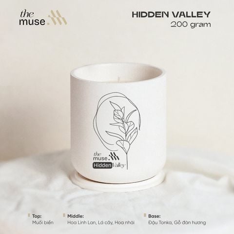 Nến thơm The Muse - Hidden Valley - Hương Hoa Linh Lan
