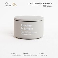 Nến thơm The Muse - Leather & Smoke - Hương Nước Hoa Nam