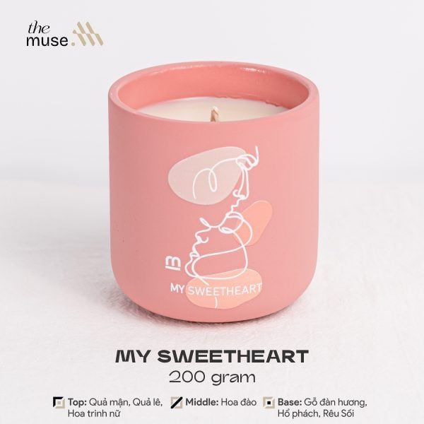 Nến thơm The Muse - My Sweetheart - Hương Nước Hoa Nữ