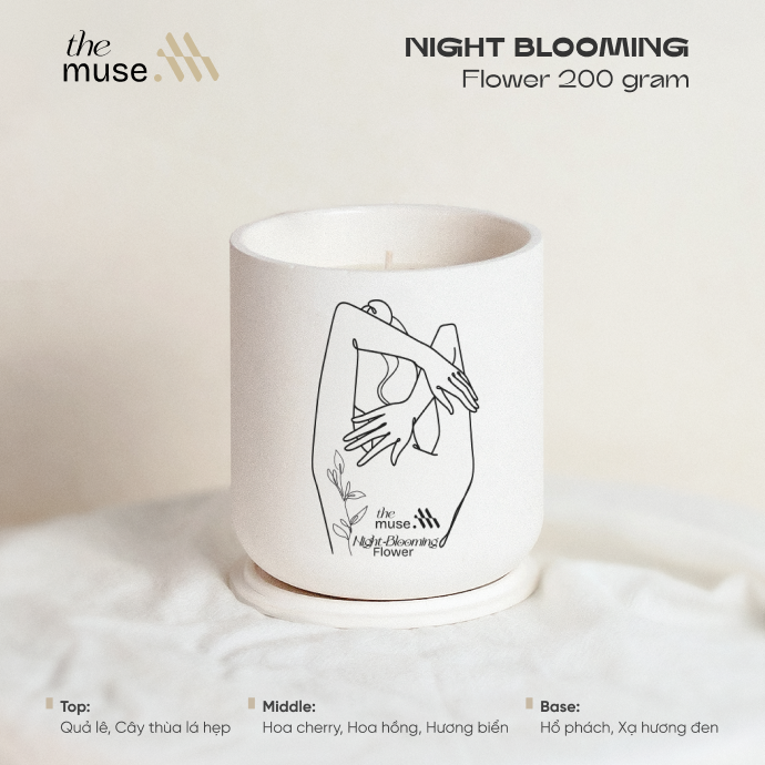 Nến thơm The Muse - Wine Night - Hương Sang Trọng