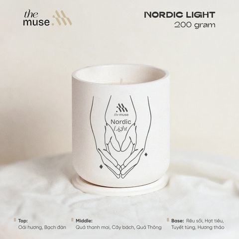 Nến thơm The Muse - Nordic Light - Hương Nước Hoa Nam