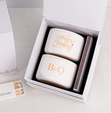 Set nến cưới 2 nến 100g họp minimal