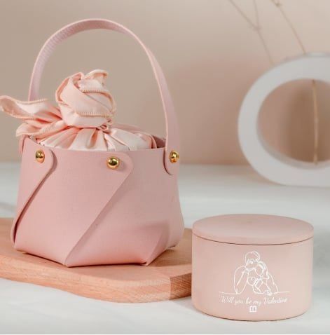 Set nến túi da khăn lụa 100g