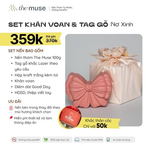 Set nến thơm Nơ Xinh (PRETTY BOW CANDLE) - 100g