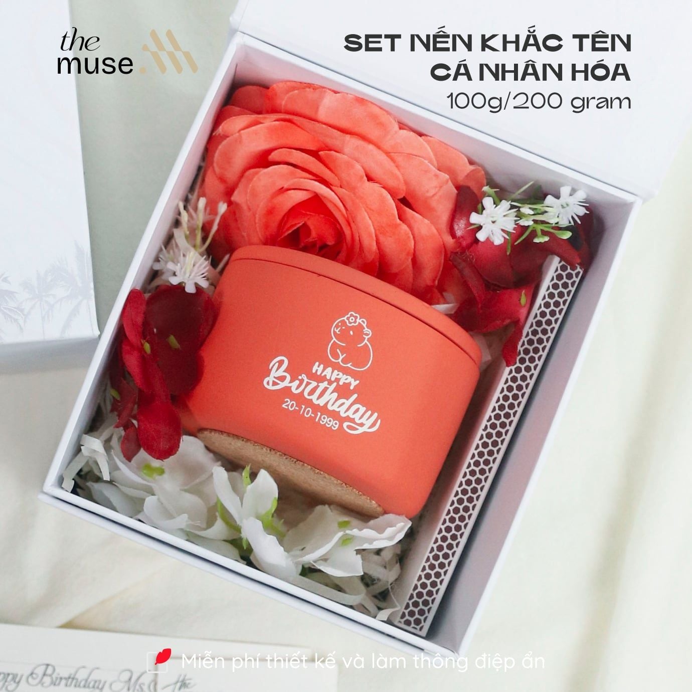 Set Nến Thơm Khắc Tên Cá Nhân Hóa - Quà Tặng Khắc Laser Theo Yêu Cầu