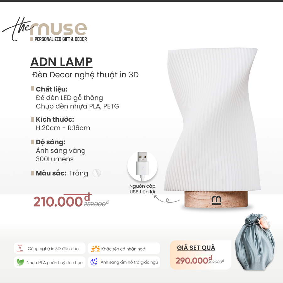 ADN Lamp – Ánh sáng nghệ thuật từ thiên nhiên