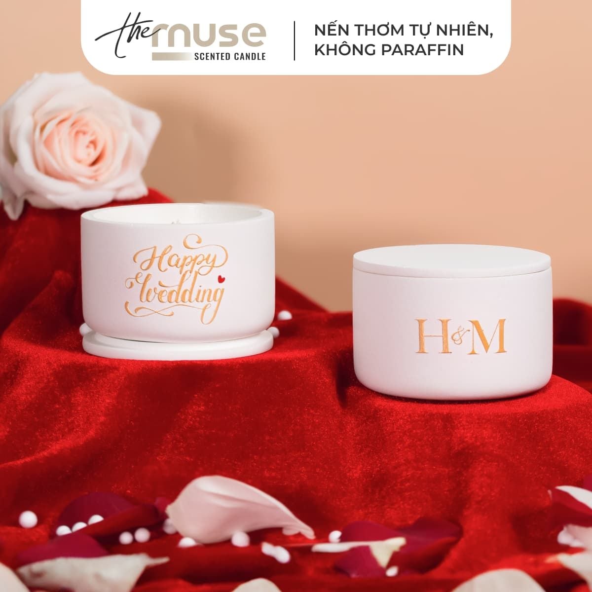 Set quà Nến thơm The Muse - Save The Day - Custom Tên Dâu Rể