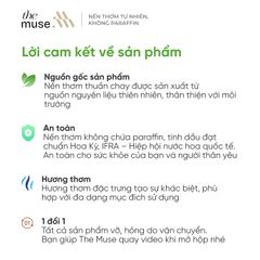 Nến thơm The Muse - Leather & Smoke - Hương Nước Hoa Nam