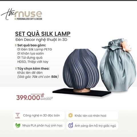 Silk Lamp - Đèn Decor nghệ thuật in 3D