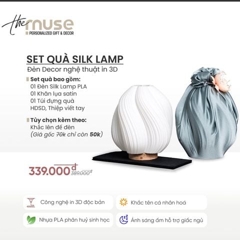 Silk Lamp - Đèn Decor nghệ thuật in 3D