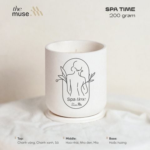 Nến thơm The Muse - Spa Time - Hương Thảo Mộc