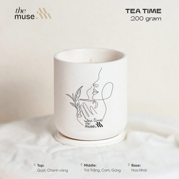 Nến thơm The Muse - Tea Time - Hương Trà Trắng