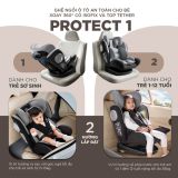 GHẾ NGỒI Ô TÔ AN TOÀN CHO BÉ XOAY 360 ĐỘ CÓ ISOFIX VÀ TOP TETHER
