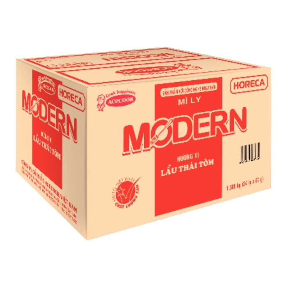  Thùng Mì Ly Modern Lẩu Thái Tôm Phiên Bản HORECA 24 ly 