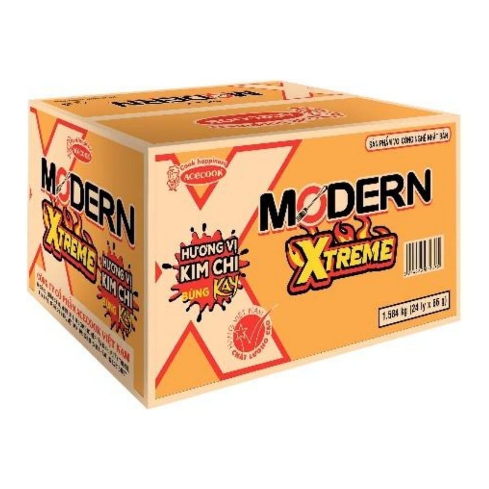  Thùng Mì Ly Modern Xtreme Kim Chi 24 ly 