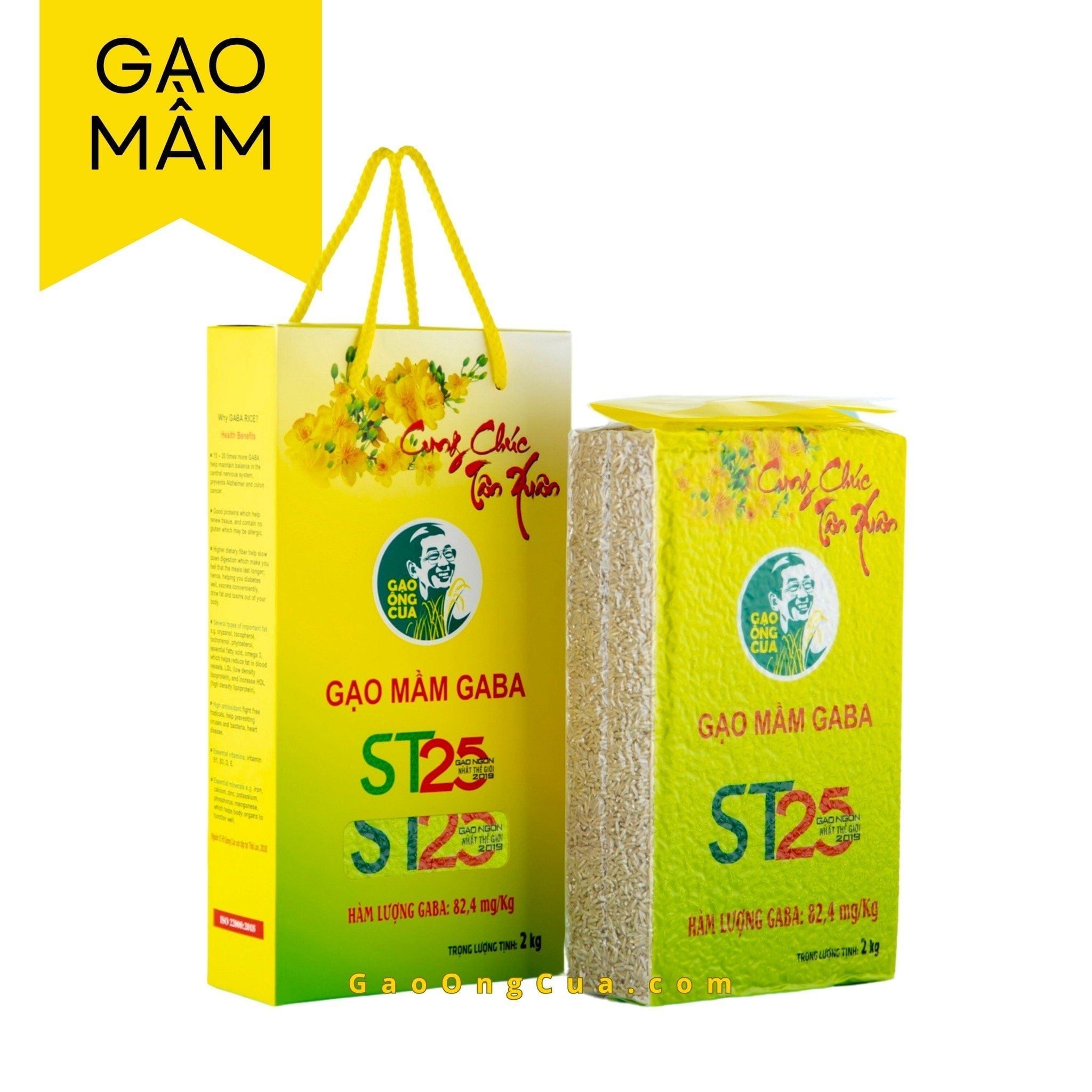  GẠO MẦM GABA ST25 ÔNG CUA (HỘP 2KG) 