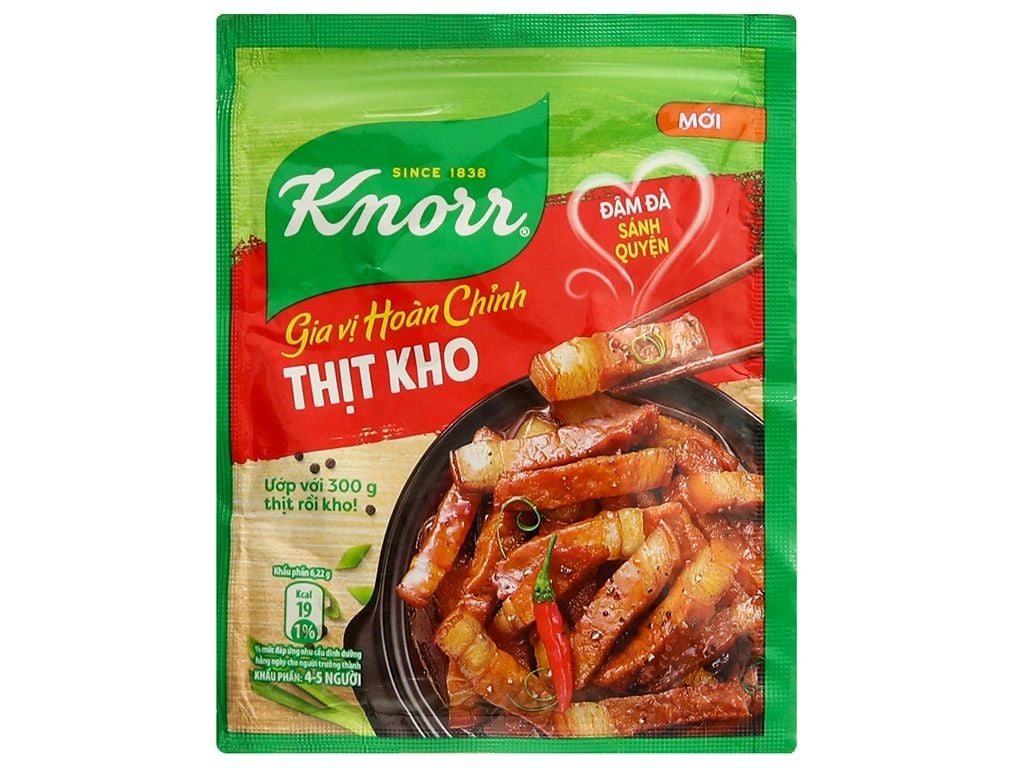  GVI THỊT KHO  KNOR 28G X60 GÓI/TH X 10 DÂY 