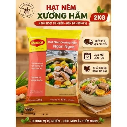  MAGGI Hạt nêm xương hầm 2kg – THÙNG 6 gói 