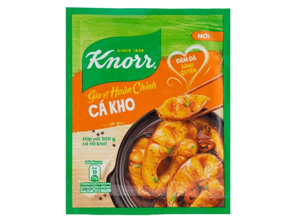  GVI CÁ KHO KNOR 28G X60 GÓI/TH X 10 DÂY 