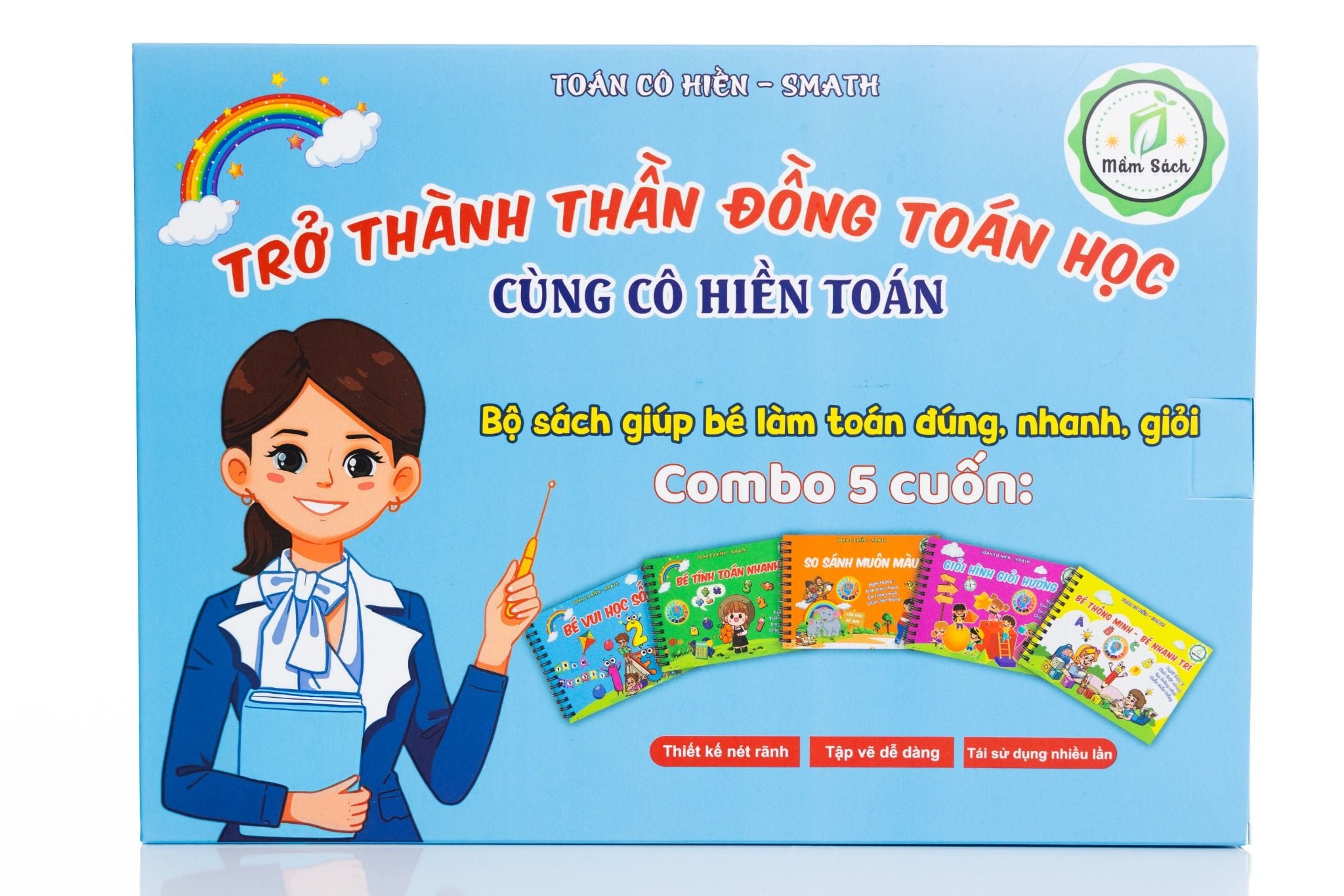  Combo 5 quyển sách toán Tiền Tiểu Học (4-6 tuổi) 
