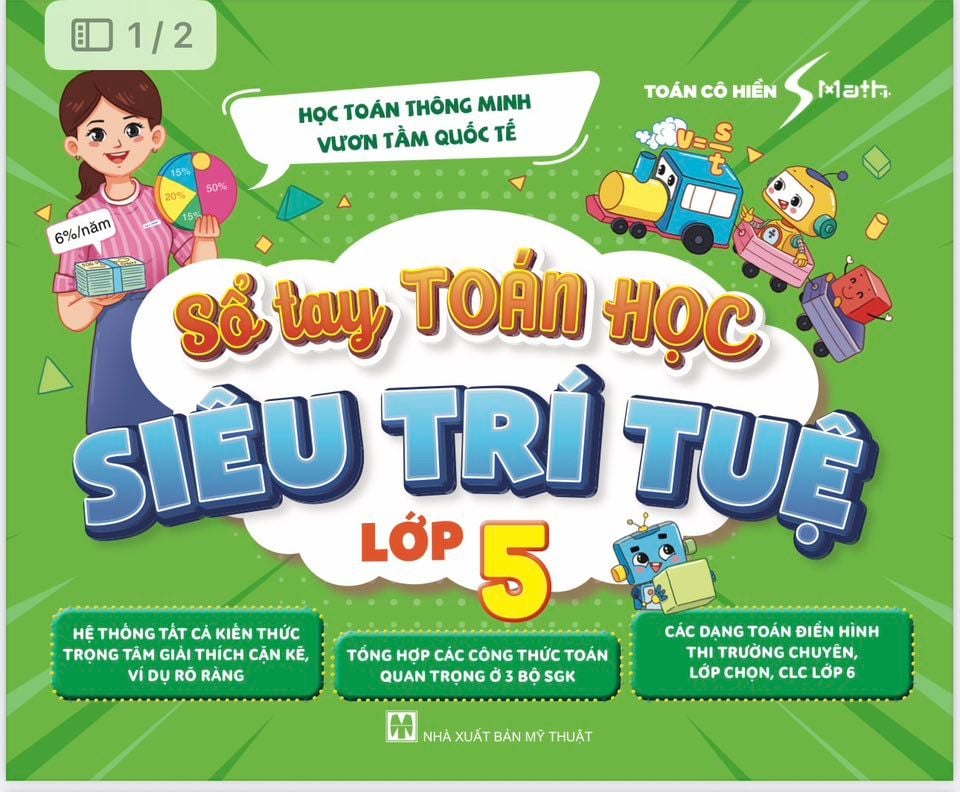  Sổ tay Toán học Siêu Trí Tuệ lớp 5 