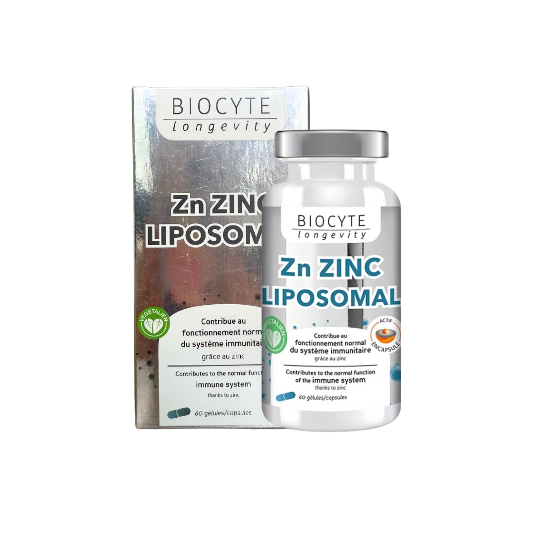  Zn Zinc Liposomal L/60v BIOCYTE Kẽm bao vi nang giảm nhờn mụn, đẹp da 