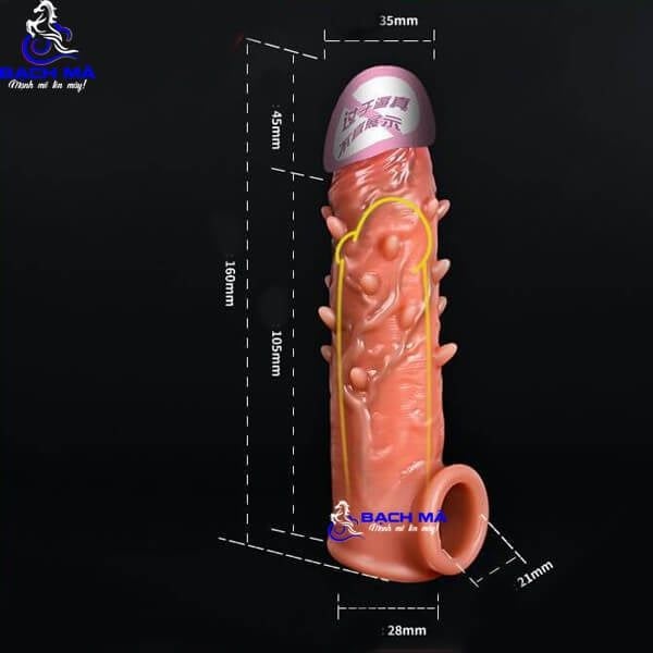  Bao đôn dên có gai mềm gân nổi silicon cao cấp màu da thật k4 