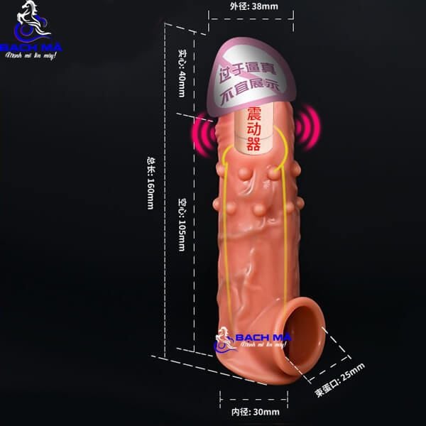  Bao đôn dên rung gai mềm gân nổi silicon cao cấp màu da thật k4 