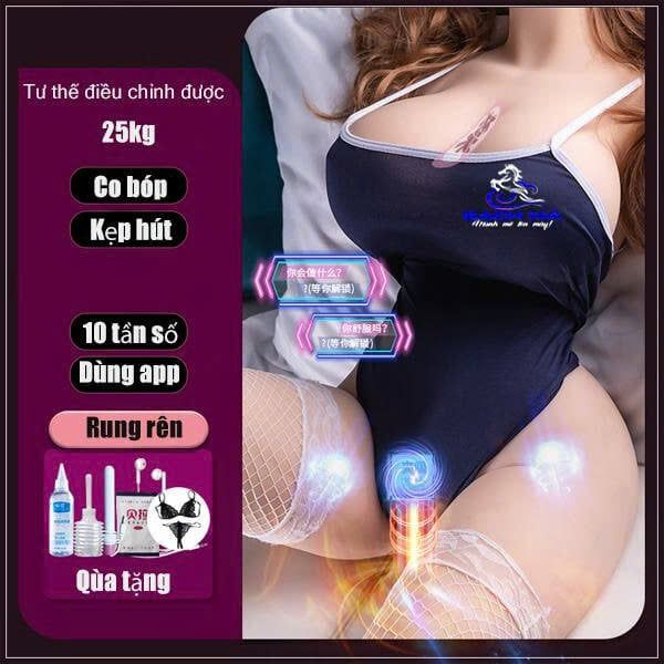  Búp bê tình dục bán thân âm đạo co bóp kẹp hút rung rên 25kg 