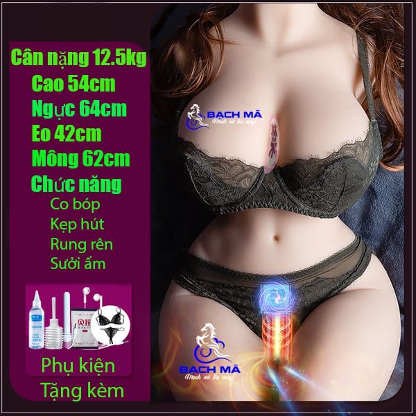  Búp bê tình dục bán thân âm đạo co bóp kẹp hút rung rên sưởi ấm x1 