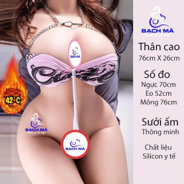  Búp bê tình dục bán thân vú to âm đạo 4d sưởi ấm nhiệt 18kg 