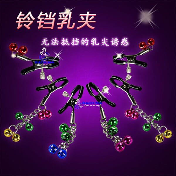  Đồ chơi bạo dâm kẹp đầu ti núm vú 2 chuông 