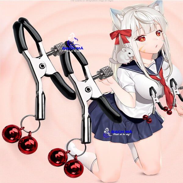  Đồ chơi bạo dâm kẹp đầu ti núm vú có chuông 