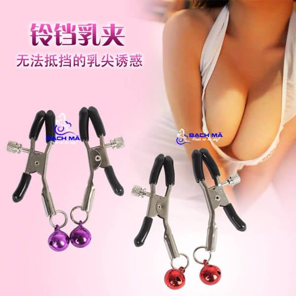  Đồ chơi bạo dâm kẹp đầu ti núm vú có chuông 
