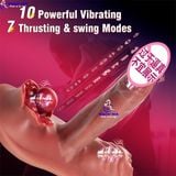  Dương vật giả 2 đầu rung thụt gắn tường điều khiển từ xa x1 