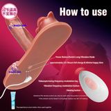  Dương vật giả 2 đầu rung thụt gắn tường điều khiển từ xa x1 