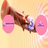  Dương vật giả gai bi có đế hít tường rung thụt nhiệt cho nữ x1 