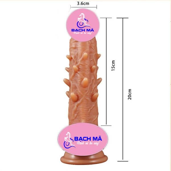  Dương vật giả gai bi có đế hít tường rung thụt nhiệt cho nữ x1 