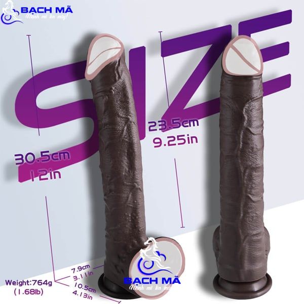  Dương vật giả hít tường da đen có bao quy đầu như thật k1 