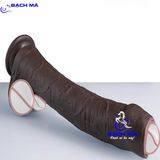  Dương vật giả hít tường da đen có bao quy đầu như thật k2 