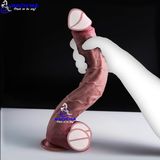  Dương vật giả hít tường silicon có bao quy đầu như thật k4 