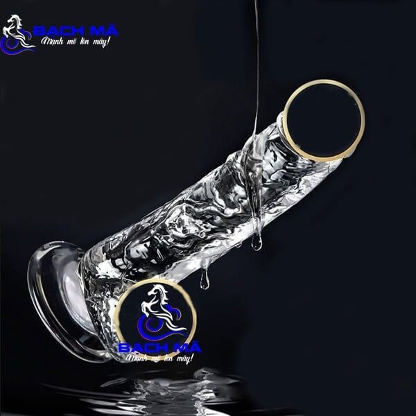  Dương vật giả trong suốt có đế hít tường giá rẻ k1 