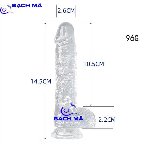  Dương vật giả trong suốt có đế hít tường giá rẻ k1 