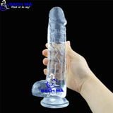  Dương vật giả trong suốt có đế hít tường giá rẻ k1 