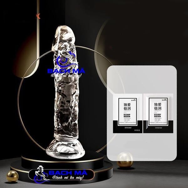  Dương vật giả trong suốt có đế hít tường giá rẻ k1 