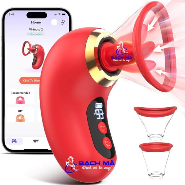  Máy bú mút điểm G cho nữ đầu hút rung lưỡi liếm dùng app k8 