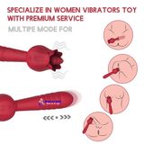  Máy rung thụt lưỡi liếm hoa hồng 2 đầu không dây cực mạnh 