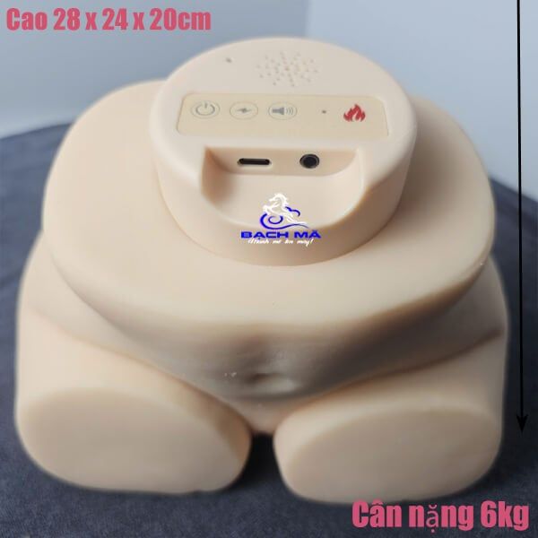  Mông giả silicon âm đạo kẹp hút rung 10 chế độ dùng app 6kg 
